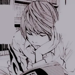 🕷 314c5f3c Light Yagami Death Note Anime, Mangá, Leitura, Personagem, Desenho, Death Note, Light Yagami whatsapp sticker