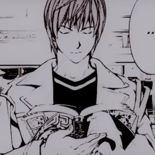 🕷 476afcab Light Yagami Death Note Anime, Mangá, Death Note, Light Yagami, Personagem, Ilustração, Livro whatsapp sticker