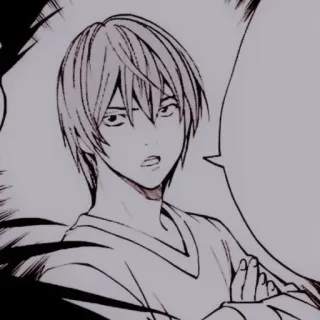 🕷 8655de8f Light Yagami Death Note Anime, Mangá, Personagem, Light Yagami, Death Note whatsapp sticker