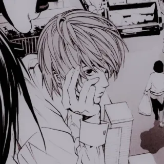 🕷 979f1de3 Light Yagami Death Note Anime, Mangá, Personagem, Death Note, Light Yagami whatsapp sticker