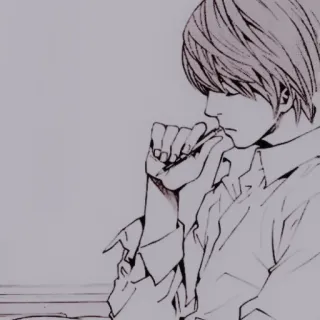 🕷 a0d58fd0 Light Yagami Death Note Anime, Mangá, Death Note, Light Yagami, Personagem whatsapp sticker