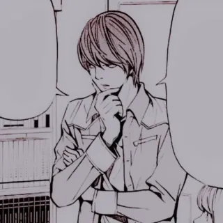 🕷 b443ae5f Light Yagami Death Note Anime, Mangá, Personagem, Death Note, Light Yagami whatsapp sticker