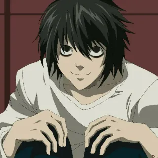 📓 08c26863 L Lawliet Death Note anime, detective, manga, L telegram sticker