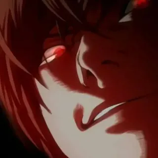 📓 6b07e7a7 Light Yagami Death Note anime, manga, villain, death note, kira, light, yagami telegram sticker