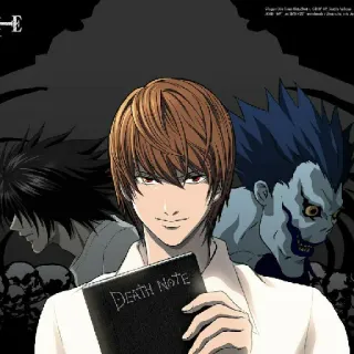 📓 6cb27bb9 Light Yagami Death Note anime, death note, light, ryuk, manga telegram sticker