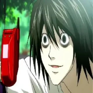 📓 794b96b6 L Lawliet Death Note anime, detective, manga, L, lawliet telegram sticker