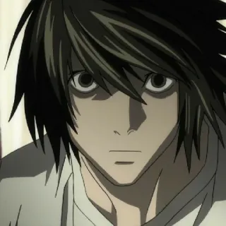 📓 7975a6d7 L Lawliet Death Note anime, detective, manga, L telegram sticker