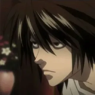 📓 9cef2876 L Lawliet Death Note anime, detective, L, Lawliet telegram sticker