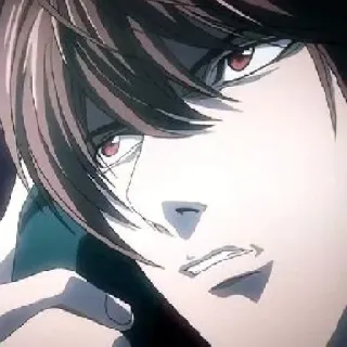 📓 a54cf579 Light Yagami Death Note anime, death note, light, yagami, manga telegram sticker