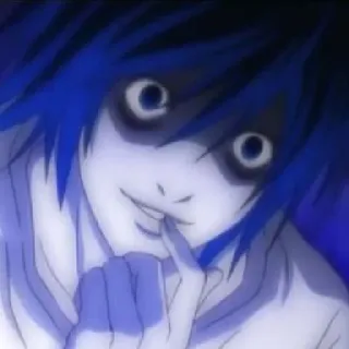 📓 a58b34d7 L Death Note anime, manga, detective, serious, intellectual telegram sticker