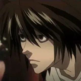 📓 c3af3e24 L Lawliet Death Note anime, manga, detective, intellectual, L telegram sticker