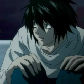 📓 ca787374 L Lawliet Death Note anime, detective, intellectual, manga, L telegram sticker