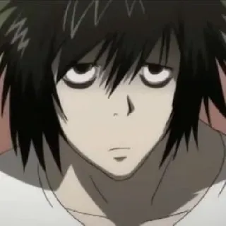 📓 da484e61 L Lawliet Death Note anime, detective, intellectual, l telegram sticker