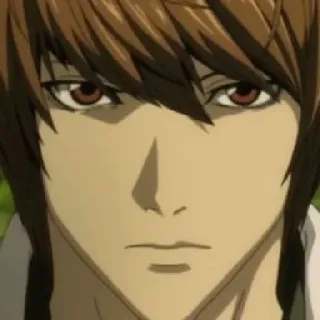 📓 e81749ae Light Yagami Death Note anime, character, serious, manga, light telegram sticker