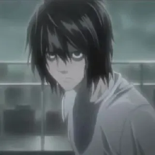 📓 ec42815b L Lawliet Death Note anime, detective, intellectual, lawliet, death note, l telegram sticker