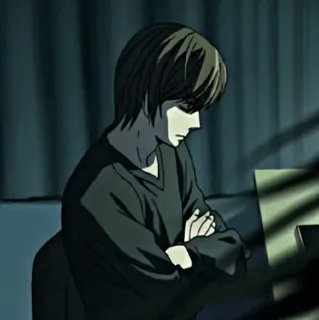 🎭 4cf16dfe Light Yagami Death Note 动漫, 死亡笔记, 夜神月 telegram sticker