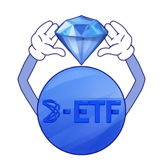 💎 0da36517 B-ETF diament, ETF, inwestycja, finanse, niebieski whatsapp sticker
