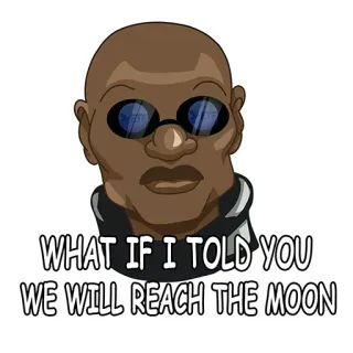 🌑 33175b69 WHAT IF I TOLD YOU WE WILL REACH THE MOON Mem, Success Kid, Motywacja, Optymizm, Mem internetowy whatsapp sticker