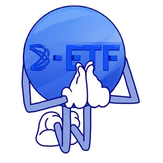 🙏 c23fc57f B-ETF niebieski, kreskówka, ręce, naklejka whatsapp sticker