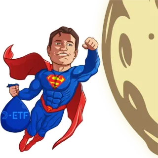 🦸‍♂️ f198925b ETF superbohater, latanie, kreskówka, finanse, inwestycje, ETF, giełda whatsapp sticker