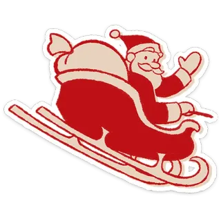 🎅 0c4d0ad6 Santa Claus Père Noël, Noël, fêtes, traîneau, hiver, célébration telegram sticker