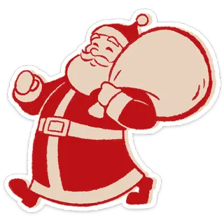 🎅 11da6b76 Santa Claus Père Noël, Noël, Fêtes, Festif, Dessin animé, Hiver, Tradition telegram sticker