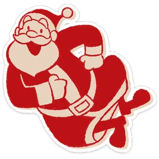 🎅 775ff2af Santa Claus Père Noël, Noël, fête, festif, dessin animé, célébration telegram sticker