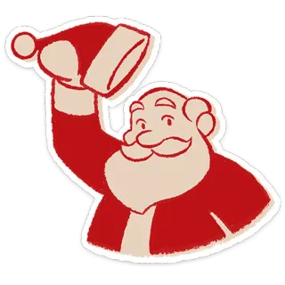 🎅 cf666313 Santa Claus Noël, Père Noël, Fêtes, Festif, Célébration telegram sticker
