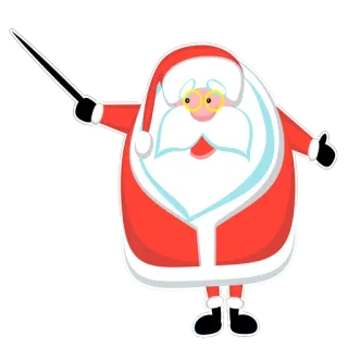 😆 35d688f3 Santa Claus Papai Noel, Natal, feriado, festivo, desenho animado, celebração telegram sticker