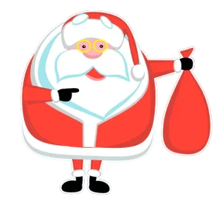 🤩 63f73c4d Santa Claus Papai Noel, Natal, feriado, vermelho, festivo, presente, celebração telegram sticker