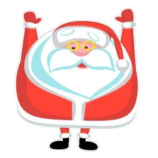 😁 9989cd59 Santa Claus Papai Noel, Natal, Feriado, Celebração, Desenho animado, Festivo, Inverno, Tradição telegram sticker