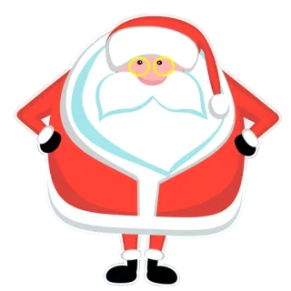 😒 b102dc35 Santa Claus Papai Noel, Natal, Feriado, Desenho animado, Inverno telegram sticker