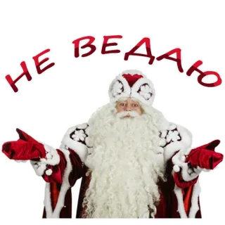 🤷‍♀ b3a4fd71 НЕ ВЕДАЮ Babbo Natale, Russo, Inverno, Vacanze, Festivo, Capodanno telegram sticker