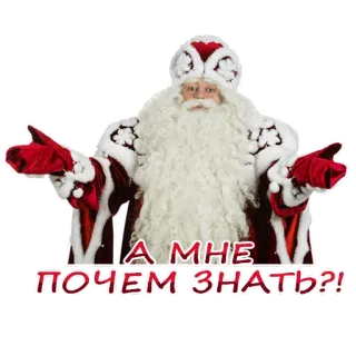 🤷‍♀ d0550d7f А МНЕ ПОЧЕМ ЗНАТЬ?! Babbo Natale, Babbo Natale russo, Nonno Gelo, Cultura russa, Inverno, Festa telegram sticker