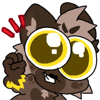 💪 9939c2ac Furry, Animale, Cartone animato, Personaggio, Espressione, Occhi gialli telegram sticker