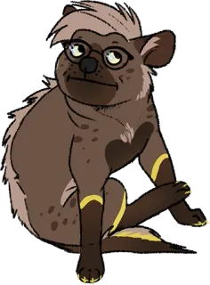 😐 9abfb789 iena, animale, occhiali, cartone animato, antropomorfo telegram sticker