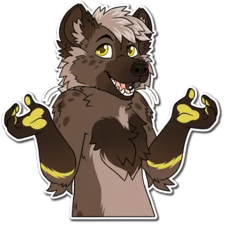 🤷‍♂️ 9ca00aea iena, furry, antropomorfo, animale, cartone animato, adesivo telegram sticker