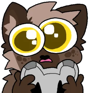 🎮 a5e4528a animale, cartoni animati, gaming, cane, controller, sorpreso telegram sticker
