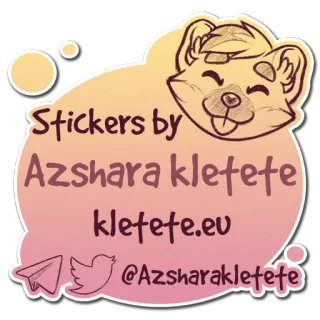 © eaefb998 Stickers by
Azhara kletete
kletete.eu
@Azharakletete adesivi, arte, illustrazione, sito web, social media, artista telegram sticker