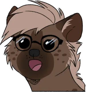 😮 fbb50c5e iena, furry, antropomorfo, cartone animato, animale, occhiali, ritratto telegram sticker