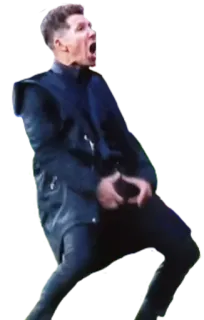 💦 acc5497a ผู้ชาย, โค้ช, ฟุตบอล, ตะโกน, ฉลอง, กีฬา, คน telegram sticker