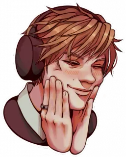 🥰 707ddeaa anime, manga, character, headphones, portrait whatsapp sticker