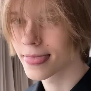 😋 83efc176 persona, cara, pelo rubio, retrato telegram sticker