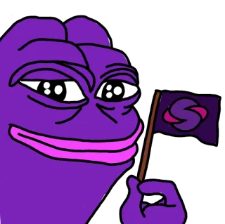 🏴 d5bfb241 Pepe the Frog Pepe, Frosch, lila, Meme telegram sticker