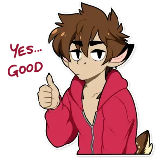 👍 f56e0515 Anime, Dibujos animados, Pulgar arriba, Ciervo, Furry, Me gusta, Ok telegram sticker