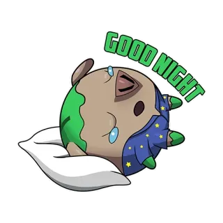 😴 3aab2387 GOOD NIGHT sleep, good night, cartoon, cute, sleepy whatsapp sticker