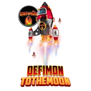 🚀 b4bed416 DEFIMON TOTHEMOON rocket, moon, defimon, crypto, launch, space whatsapp sticker
