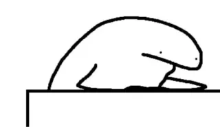 🤛 3bec4608 Blob, Personaggio, Disegno, Minimalista, Line art, Meme whatsapp sticker