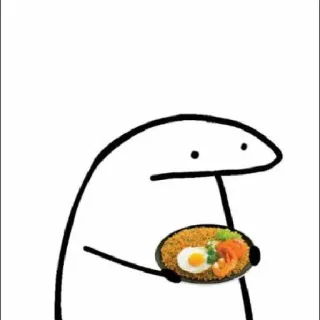 🤜 7bb0a0b3 FlorkOfCows cibo, riso fritto, cartone animato, meme, Florkofcows, omino stilizzato whatsapp sticker