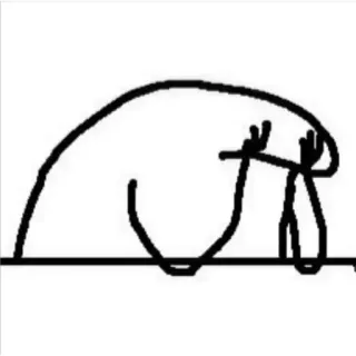 🤜 7cde96d4 omino stilizzato, rovinato, meme, Florkofcows whatsapp sticker